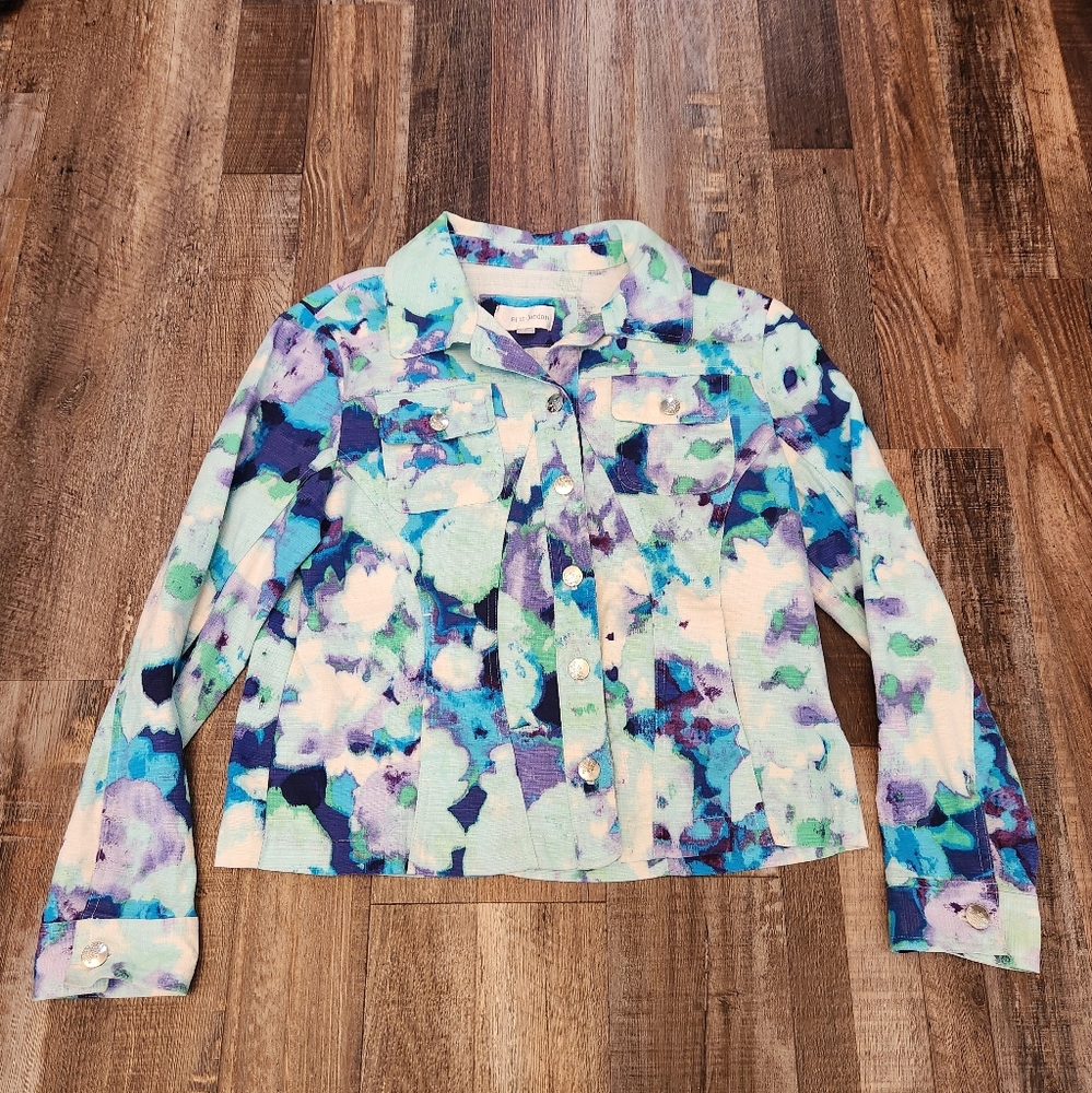 Erin London Tie Dye Button Down Top
